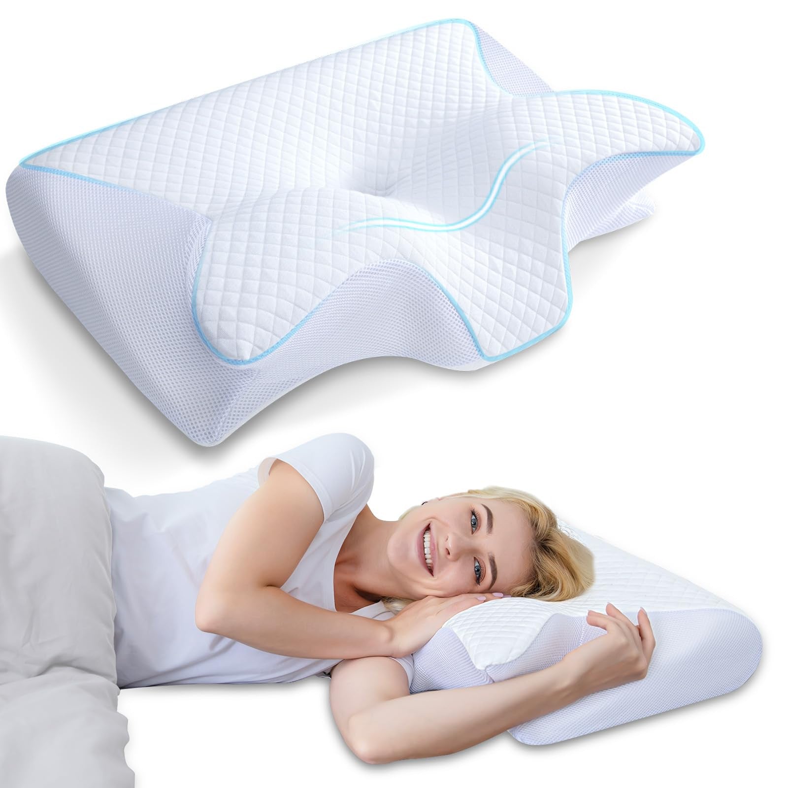 Ergonomic Memory Foam Cervical Pillow