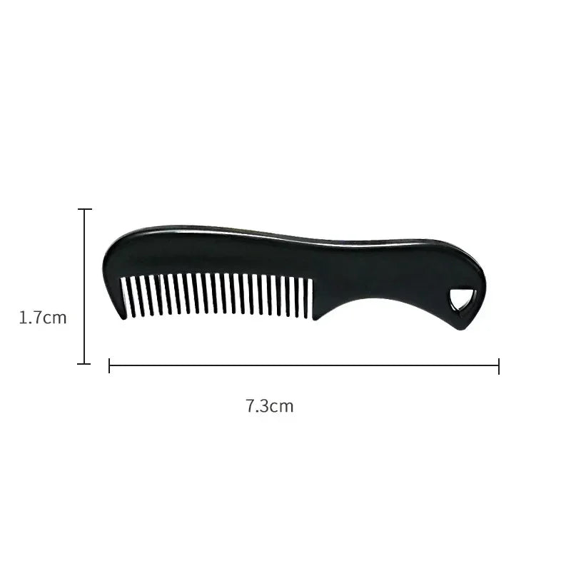 Men Comb Black Mini Pocket Beard Comb for Men Plastic Moustache Facial Hairbrush Beard Styling Detangling Combs Barber Combs